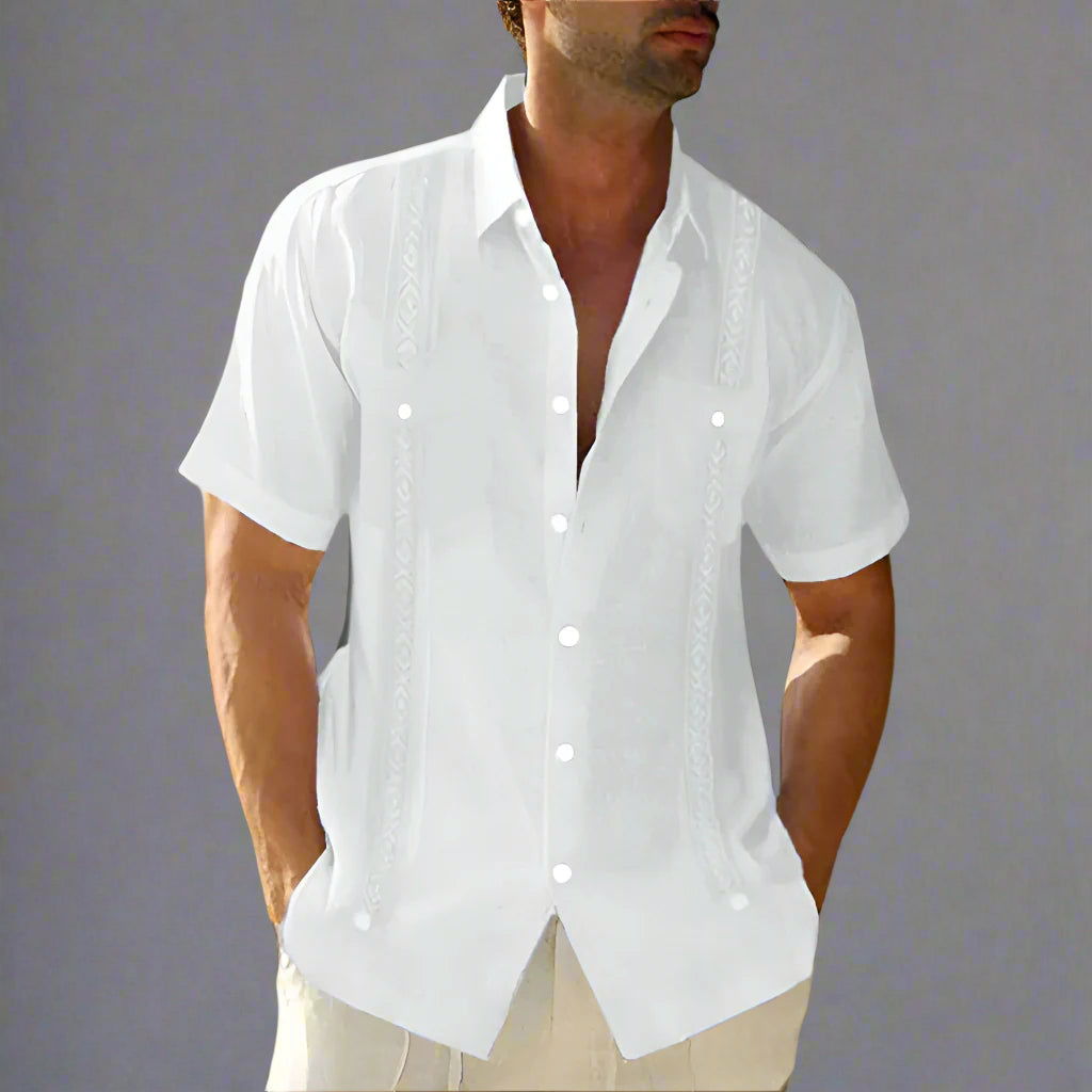 Casual Guayabera Shirt - Look Authority