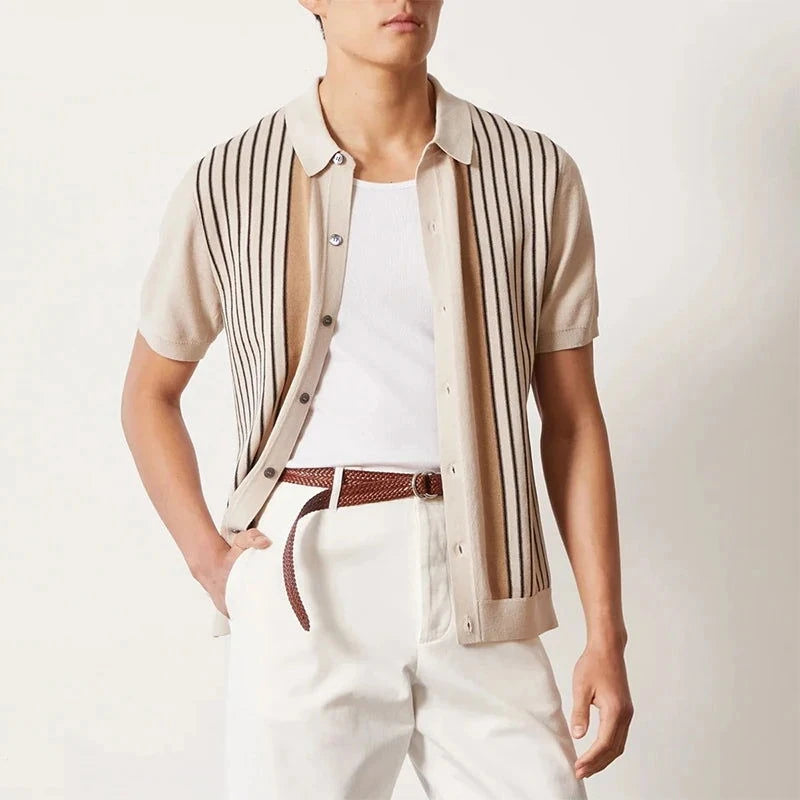 Striped Knit Cardigan - Look Authority