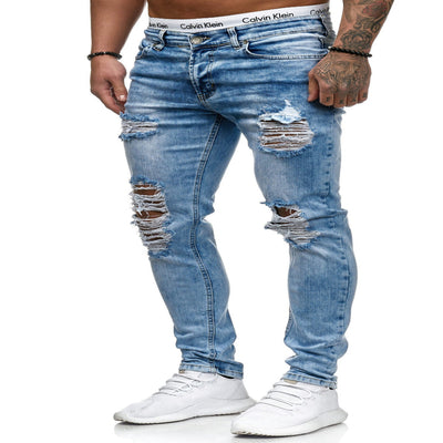 Men's Street Style Ripped Denim Jeans