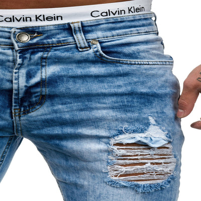 Men's Street Style Ripped Denim Jeans