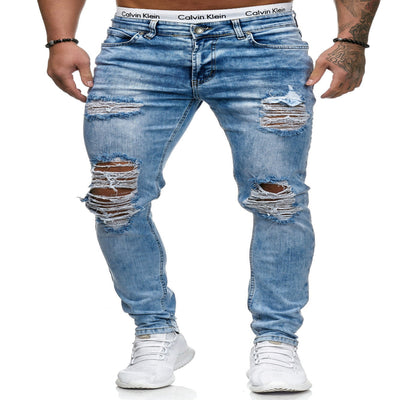 Men's Street Style Ripped Denim Jeans