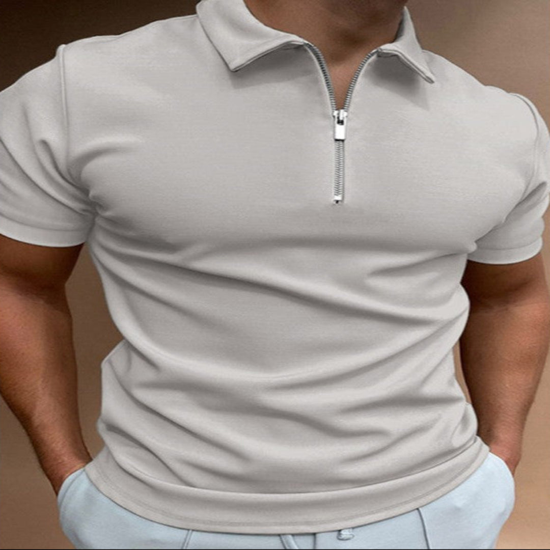 Men's Solid Color Polo Shirt